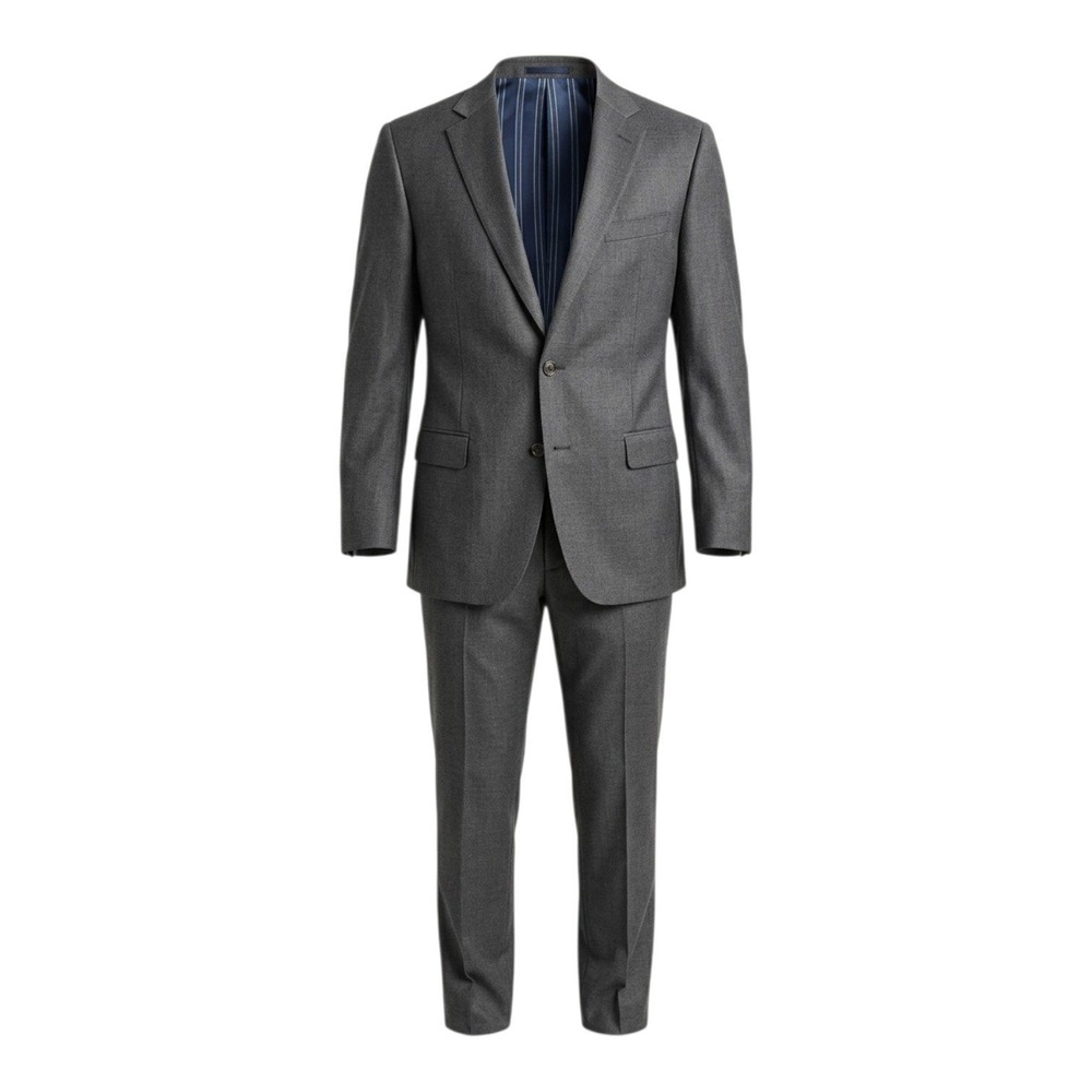 Brooks Brothers Fitzgerald Fit 2-Piece Suit Charcoal Grey Wool Sz 41L 32x32